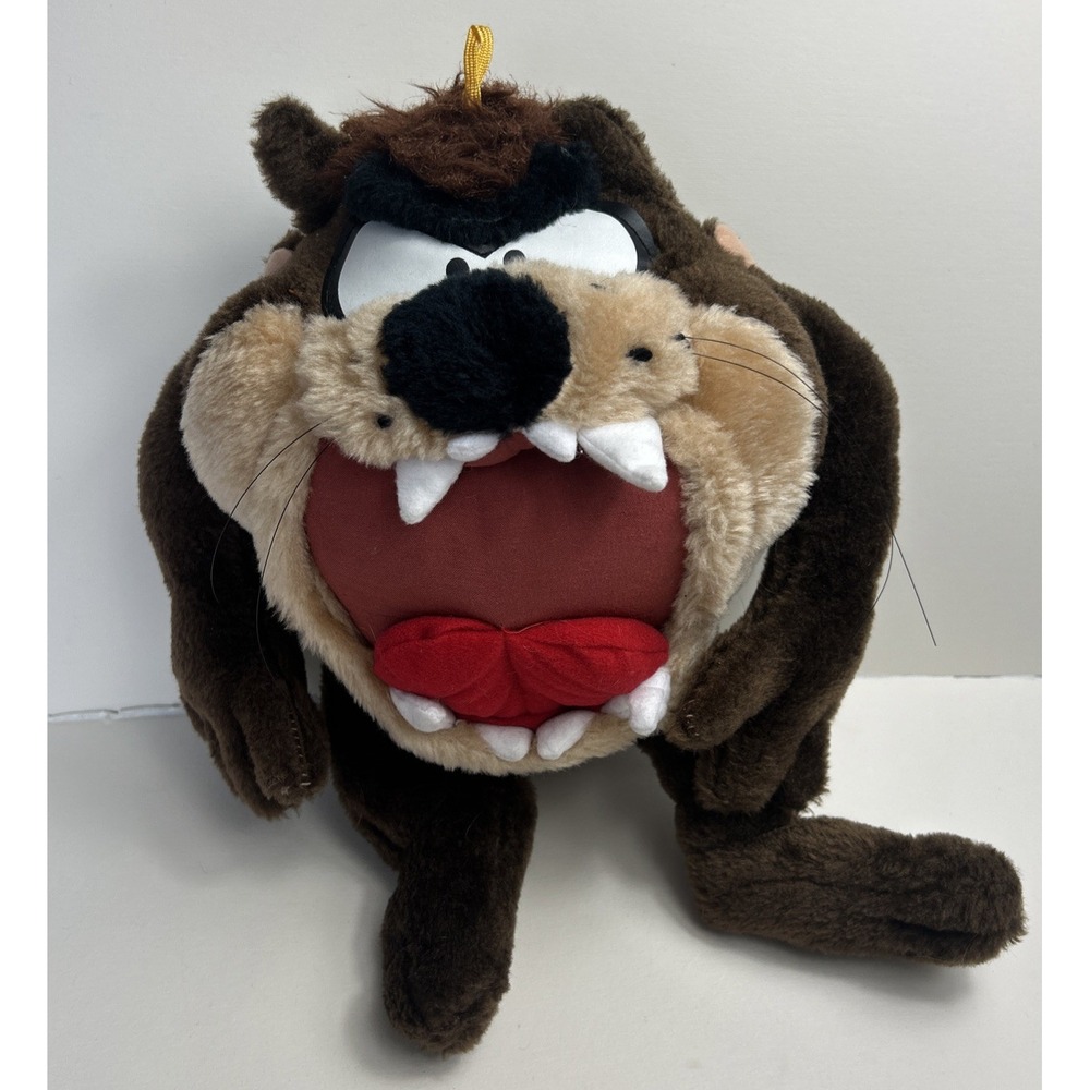 Vintage 90s Looney Tunes Taz Tasmanian Devil Plush 17" Ace Novelty Tag Stuffed